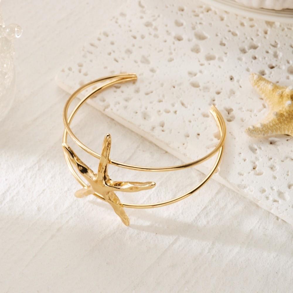 Conch Shell Open Arm Bangle Bohemian Armband Fashion Starfish Bracelet  Party