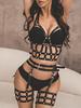Fashion Women Body Harness Sexy Leather Lingerie with Chain Bra Bondage Suspender Harness Fetish Goth Exotic Clothing Accessorie