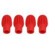 4ks Silikonové špičky paliček Tichá cvičná podložka na bubny Tlumič Perkusní příslušenství Červené