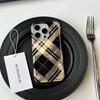 Retro Black Gold Diamond Grid Pattern Phone Case for IPhone Case 16 15 14 13 12 11 Pro XR XS Max 7 8 Plus Shockproof Back Cover