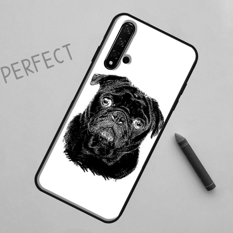 Cute Pug Dog For Huawei Nova Y91 Y70 Y72 Y73 Y60 Y90 Y61 8i 7i 11i 12i 12s 9 10 SE P20 P30 P40 Lite Case