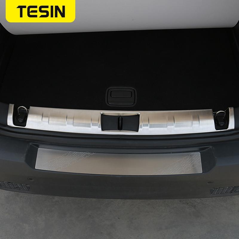 TESIN Car Interior Rear Trunk Protect Door Sill Guard Decoration Trim Cover Accessories For Jeep Renegade 2015 Up Car