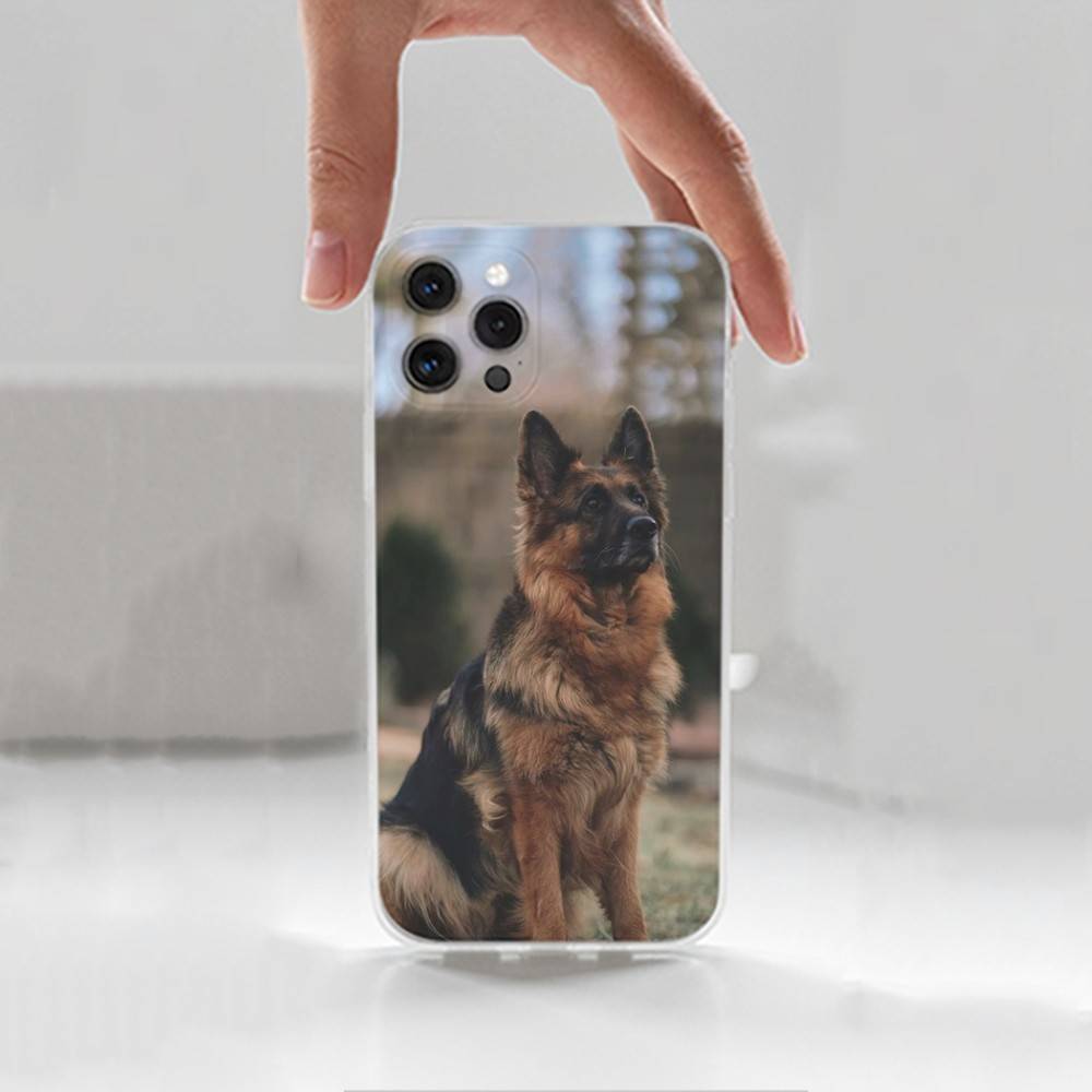 

German Shepherd Dog Case For iPhone X,XS,SE,12,15,Pro,17,Plus,11,Max,13,XR,14,16,Mini,Transparent Soft Cover iPhone14Plus