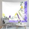 Nature Plant Tapestry Yellow Flowers Tapestry White Minimalist Tapestry Wall Hanging Tapestries Art Living Room Bedroom Dorm
