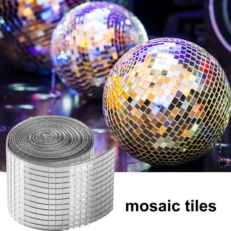5x5mm Grid 4X120cmSelf-Adhesive Square Glass Mosaic Tiles Sliver Mirror Mosaic Sheet DIY Supplies Home Decor Solution