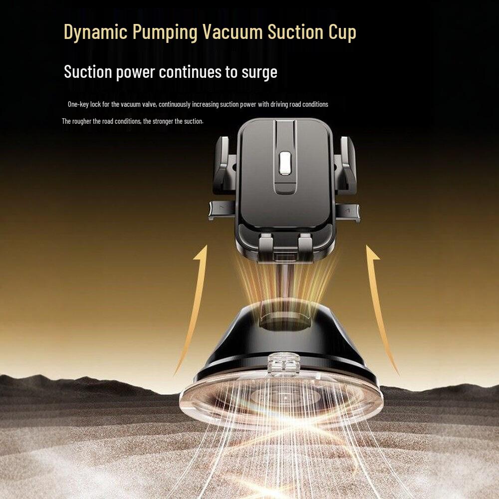 360° Car Phone Holder with Suction Cup and Vacuum Support