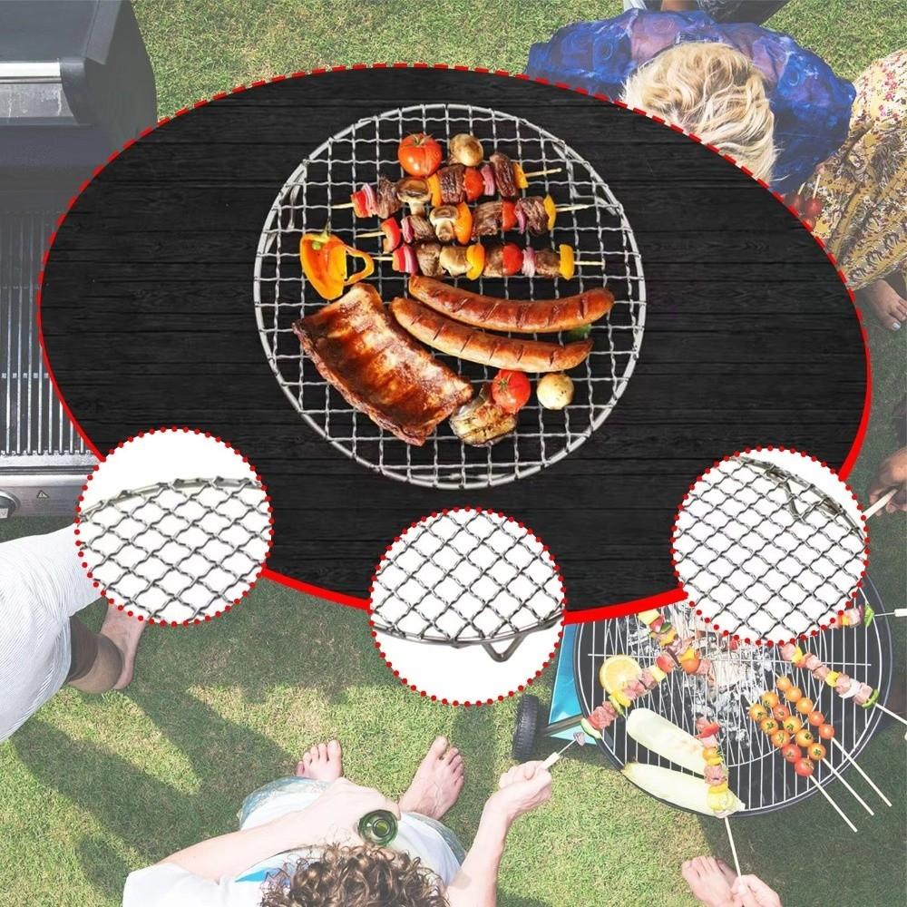 With Foot BBQ Cooling Rack Stainless Steel Air Fryer Rack Steam Net Baking Rack Outdoor Camping