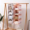 Organizador de armário multicamadas com fita de fixação Oxford Cloth Home Dormitório Underware Organizador para banheiro