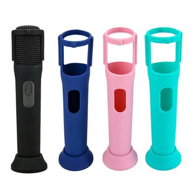 Silicone Case for JBL PartyBox Wireless Microphone Anti-Rolling Mic Protective Sleeves Wireless Microphone Stand Microphone Case