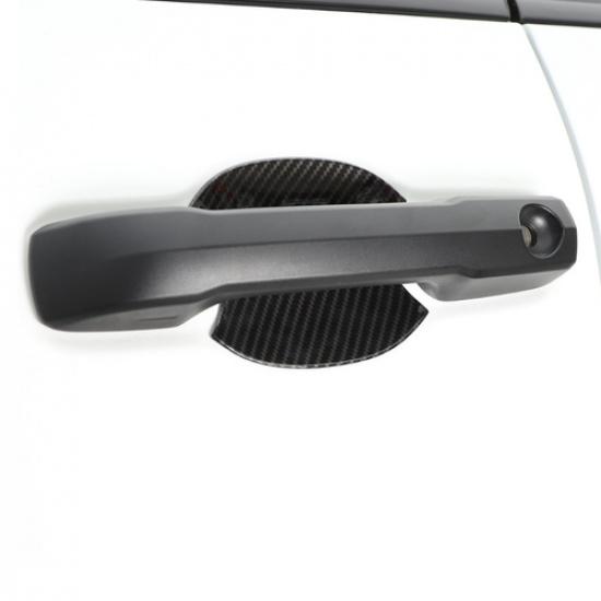 For Toyota Tacoma 2024 Carbon Fiber Car Side Door Handle Bowl Cover Trim 4pc
