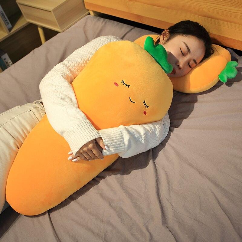 1pc 50 /70cm Lovely Carrot Plush Toys Stuffed Soft Vegetable Pillow Kawaii Cartoon Dolls Children Girls Sleeping Cushion Gifts