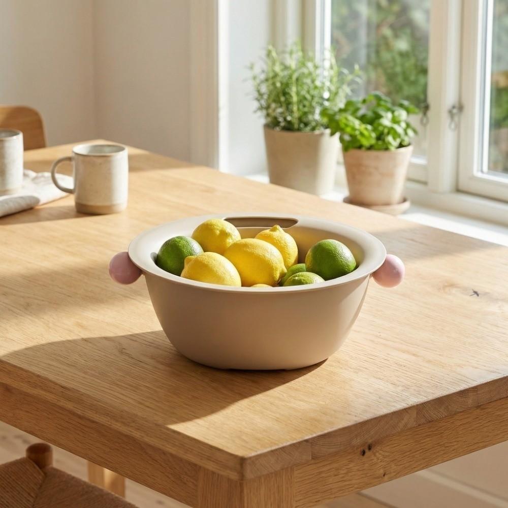 Large Capacity Vegetable Drain Basket Double Layer Vegetable Fruit Strainer  Household