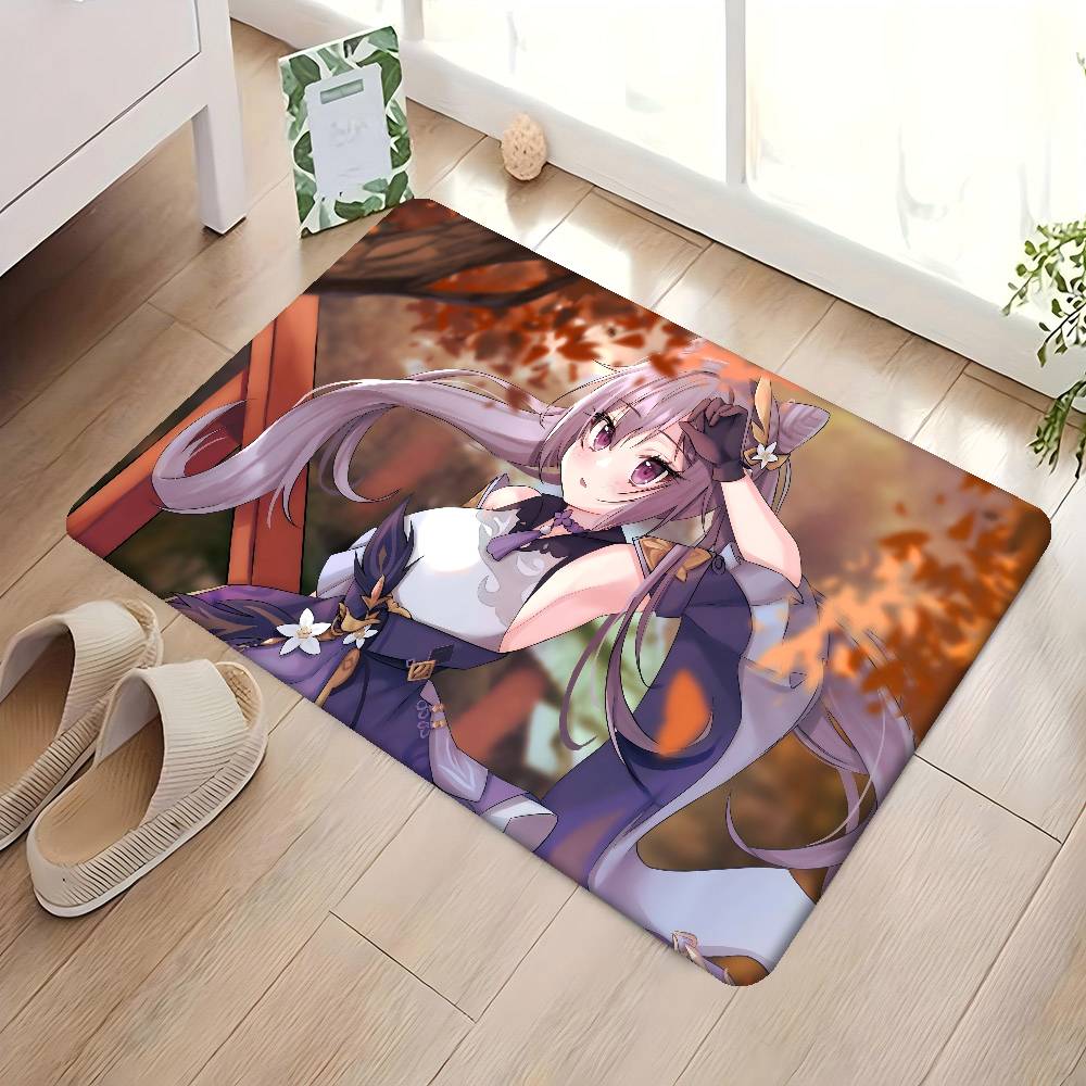 Genshin Impact Keqing Anime Door Mat Nordic Style Bedroom Living Room Doormat Home Balcony Anti-Slip Alfombra