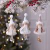 Shiny Christmas Decoration Plush Xmas Hanging Ornament Angel Dolls Pendants Outdoor Indoor