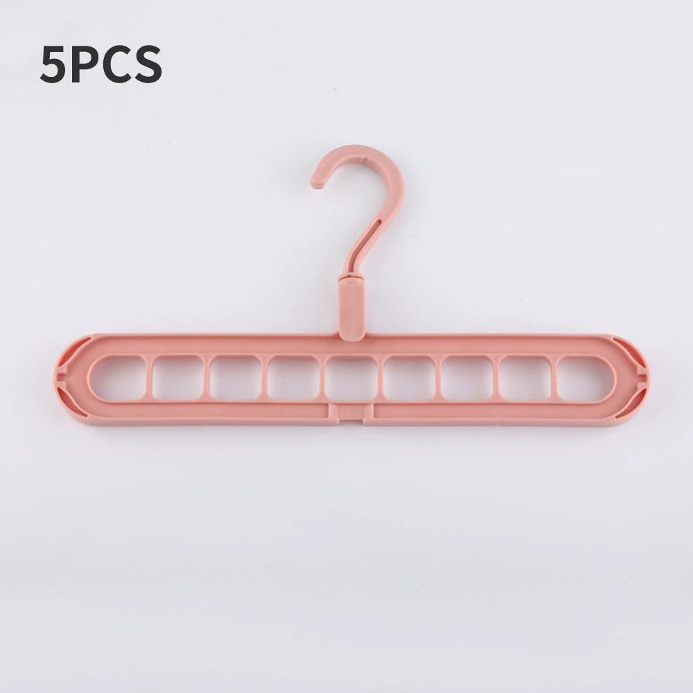 5PCS/10PCS Multi-Functional Nine-Hole Clothes Hanger For Home Storage Closet - Convenient For Folding And Rotating