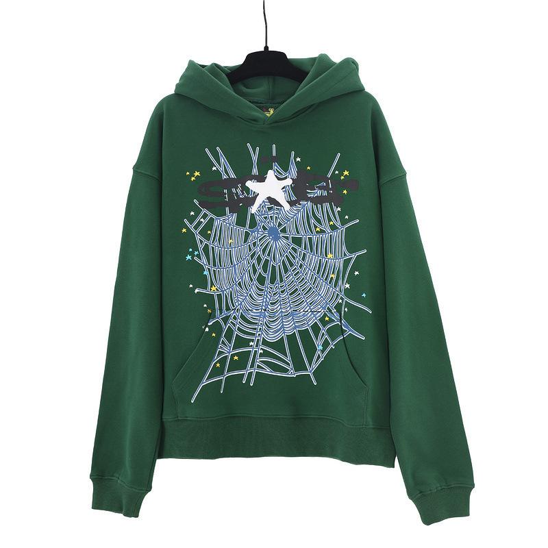 2025 Ny mote Print Letters Spindelvev Print Hettegenser Hip Hop Plus Size Løs Hettegenser Casual Bukser Sportsdress