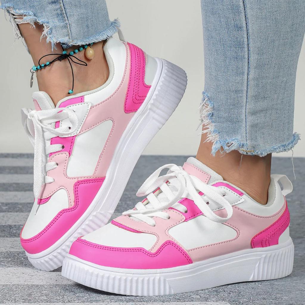 White Shoes Fashion Board Shoes for Women Fashion Casual Walking Shoes Men Leisure Sneakers PU Leather Trainers Waterproof