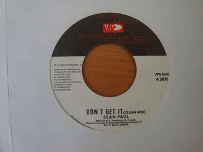 Płyta 7-calowa SEAN PAUL - Don't Get It VPS8543 VP Records 1999 US Reggae, Ska & Dub Używana