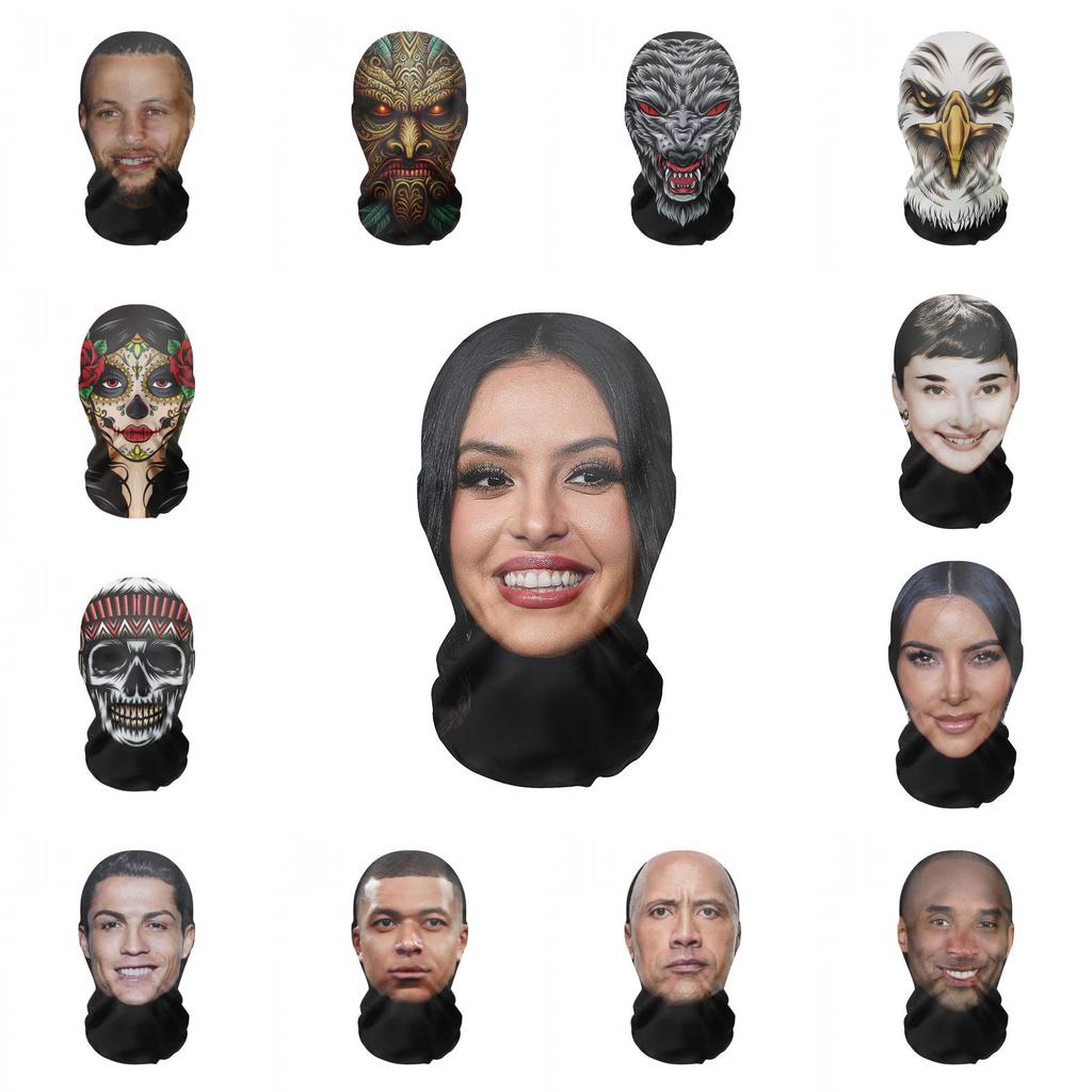 Unique Skull Head Full Face Mask Stylish Mesh Design Party Costume Accessory For Halloween And Christmas Celebrations