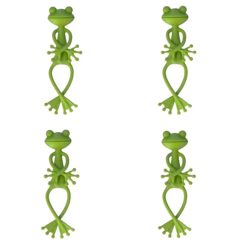 13cm Frog Plant Stand Cute Frog Flower Pot Hugger Plant Climbing Fixture Clips Garden Frog Climbing Branch Planter Stake Decor