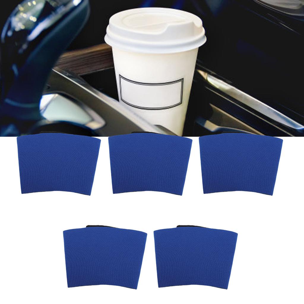 5PCS Reusable Coffee Cup Sleeve   Fastener Neoprene Insulated Cup Sleeve for Iced and Hot Drinks Beverages