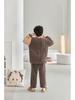 New Boys' Flannel Pajama Set - Warm Autumn/Winter Coral Fleece