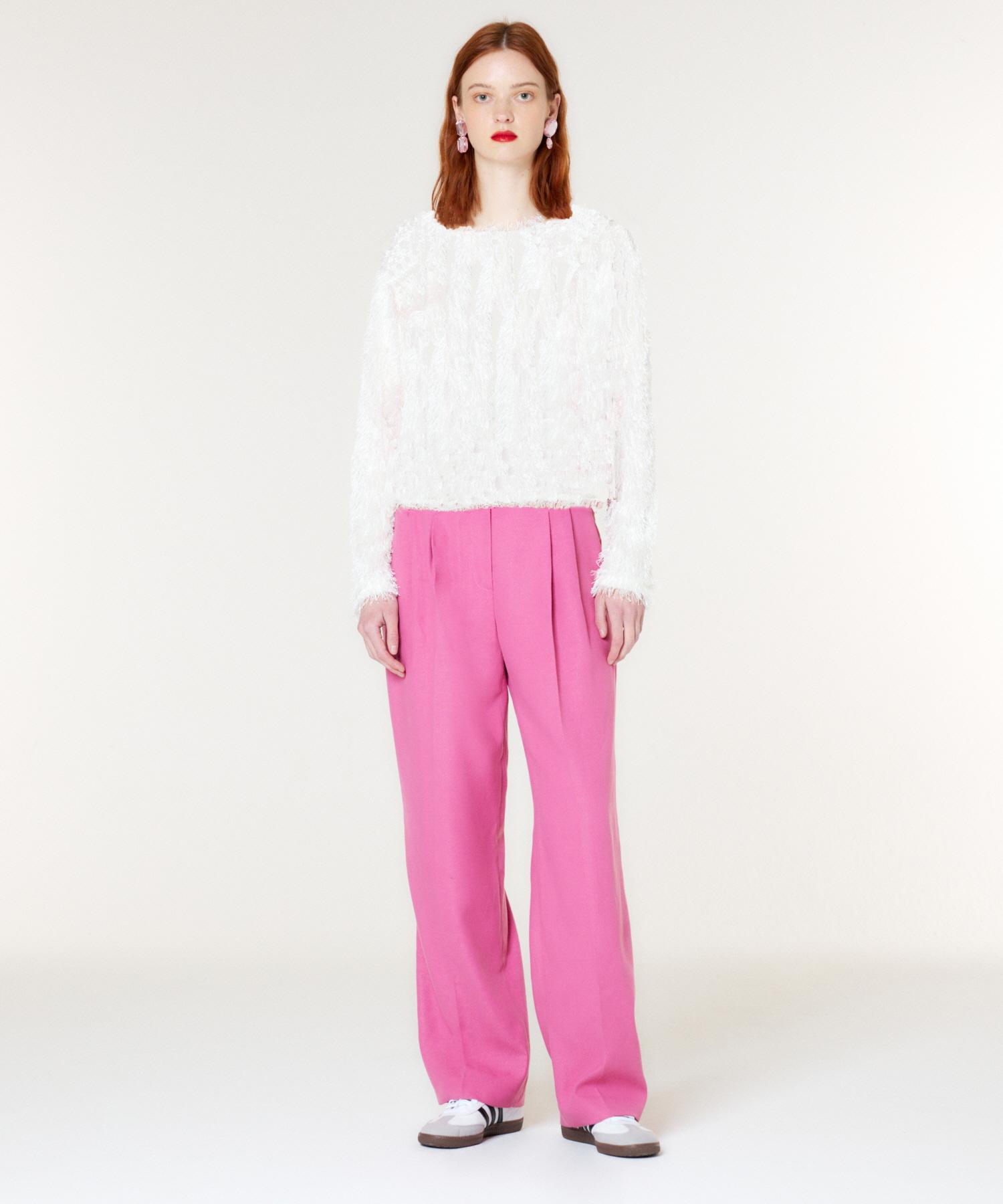 The Studio K Hairy Knit Top (White)