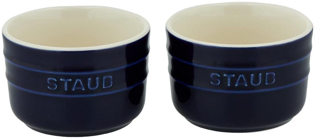 staub Mini Round Rum Can Granblue Ceramic Small Bowl Microwave Safe Japanese Dish "Extra 7cm" [Authorized Product] 40511-104