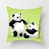 Cute Panda Print Pillowcase Home Bedroom Living Room Sofa Cushion Cover 45X45Cm Peach Skin Pillowcase Gift