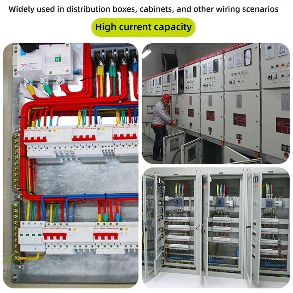 4/6/8/10/12 Loch Kupfer Erdungsschiene Hochbrücken-Typ Nullleiter Verdrahtungsanschluss Verteilerkasten