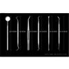 5pc/set Dental Mirror Stainless Steel Dental Dentist Prepared Tool Set Probe Tooth Care Kit Instrument Tweezer Hoe Sickle Scaler