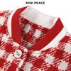 MiniPeace Girls' Plaid Baseball Jacket