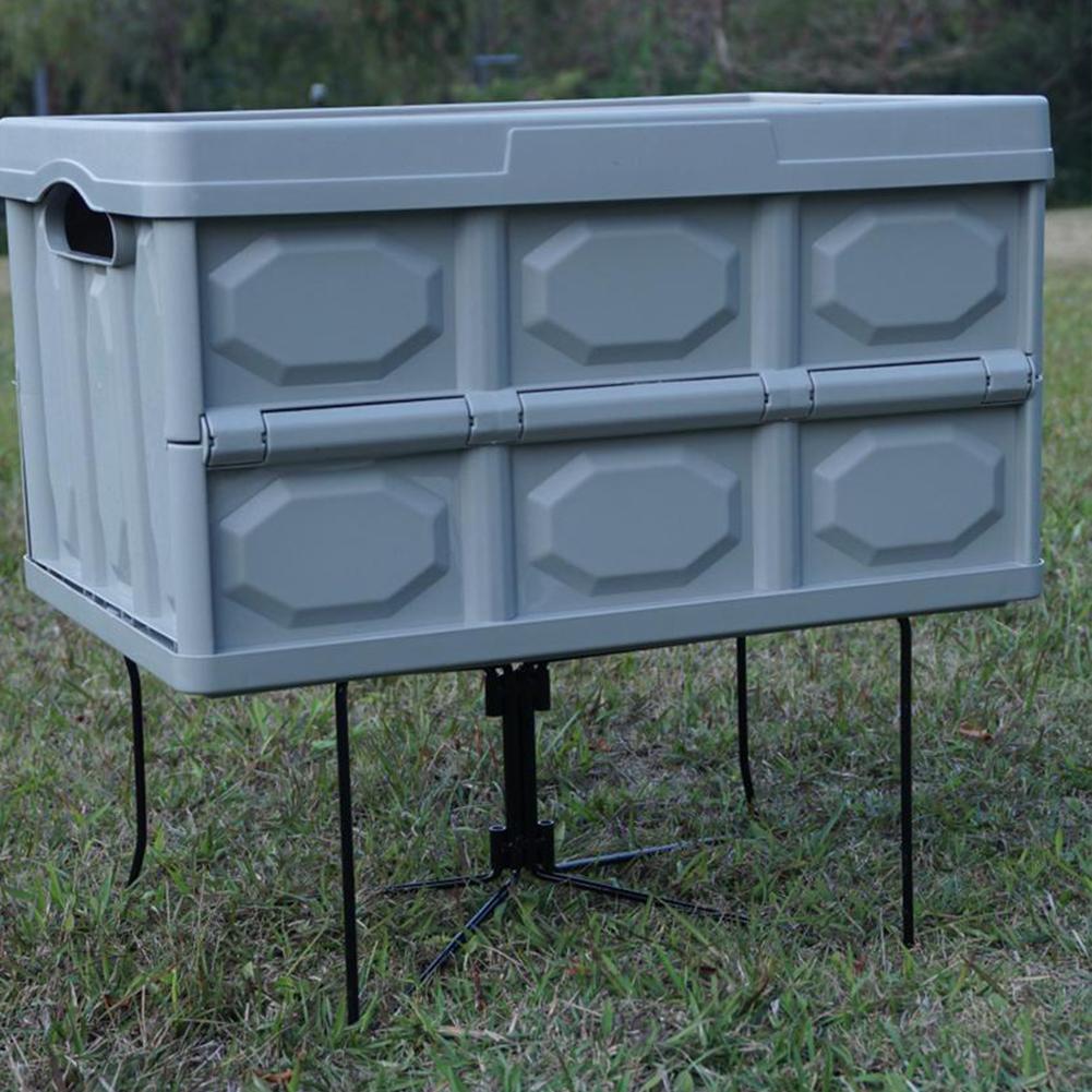 Metal Camping Foldable Stand Box Stand Organizer Box Folding Stand for Outdoor Picnic Fishing Outdoor Storage Boxes Shelves