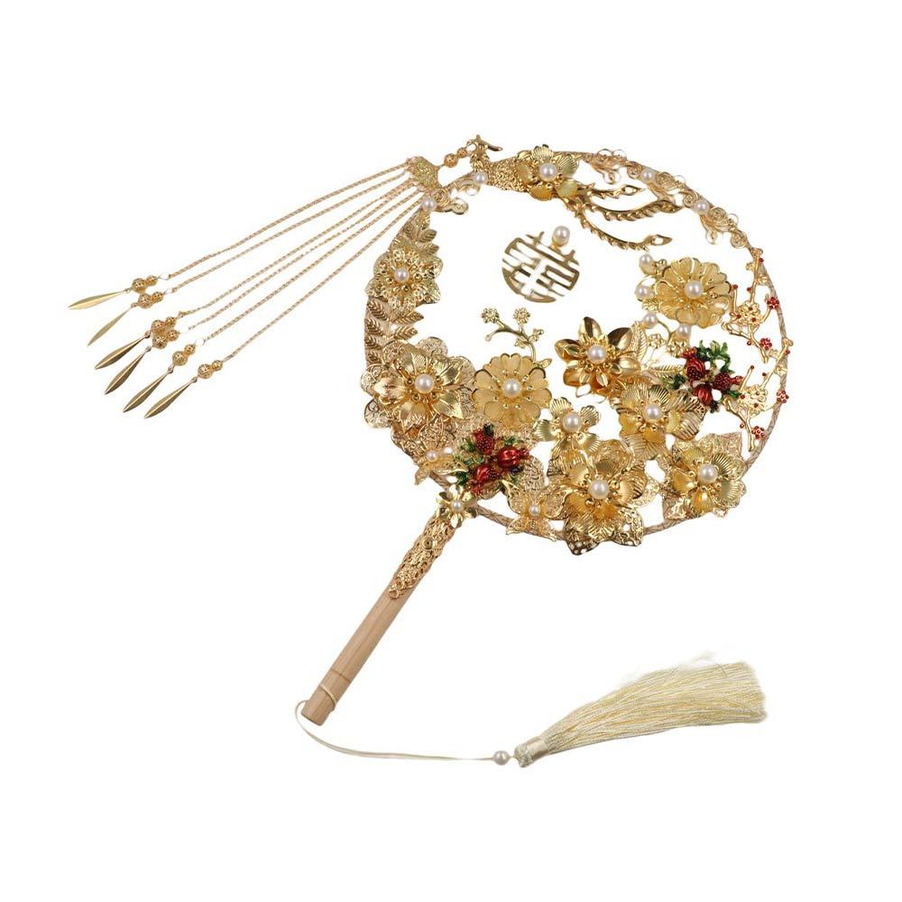 Pendant Ancient Style Chinese Wedding Hand Bouquets Embroidery Fan Chinese Fan Bridal Group Fan