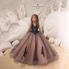 Girls Princess Lace Tulle Dress Birthday Wedding Piano Performance