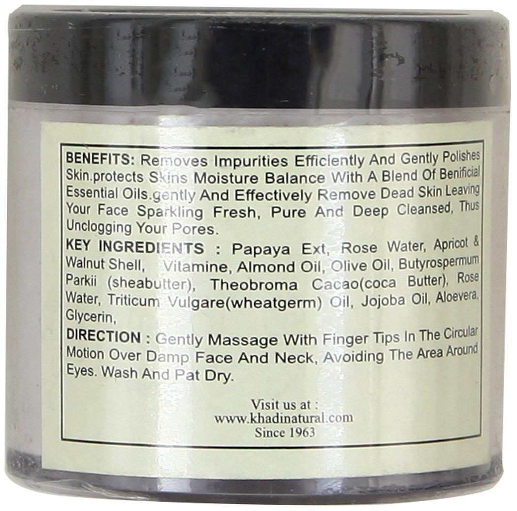 KHADI NATURAL Apricot and Walnut Cream Scrub With Rose, 100g
