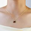 Titanium Steel 14K Gold Santa Claus Pendant Necklace - Cute Cartoon Christmas Series