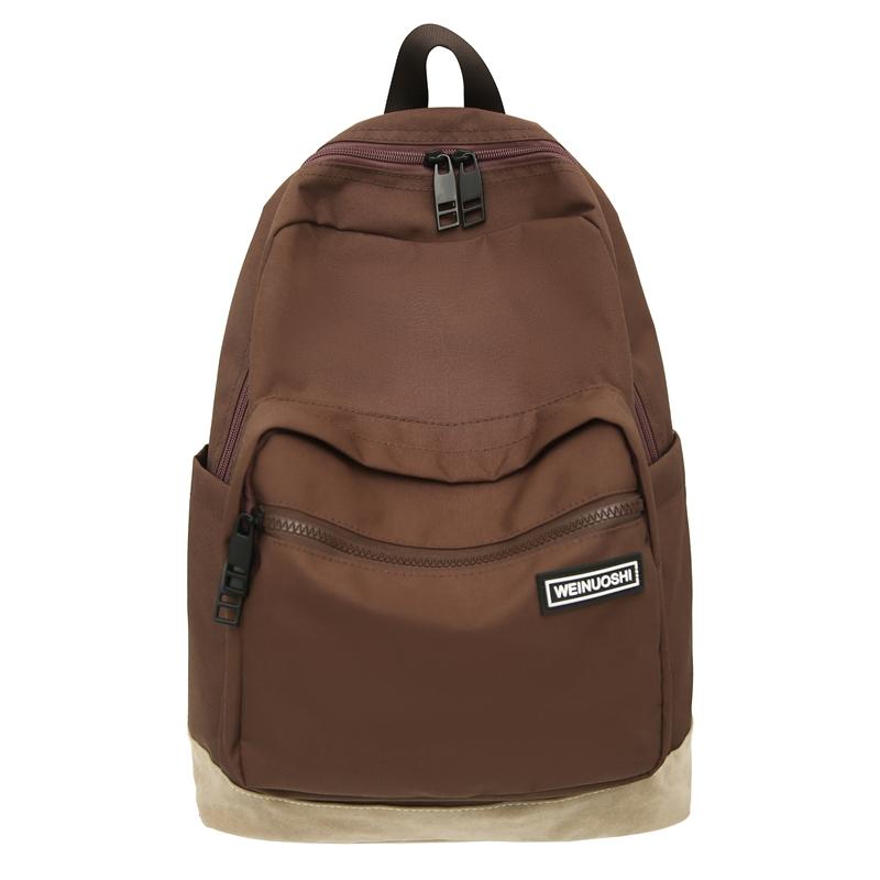 Women's Color Block Backpack Student School Bag Men's Lightweight Large Capacity Travel Backpack