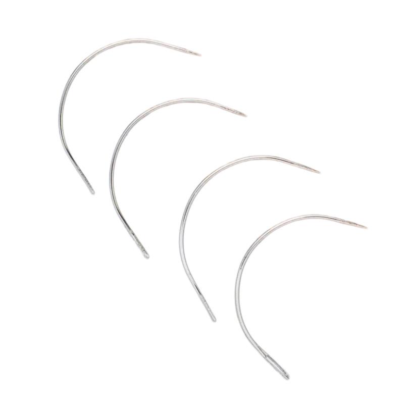 Curved C-Shaped Large-Hole Handmade Leather Needle for DIY Sewing and Upholstery