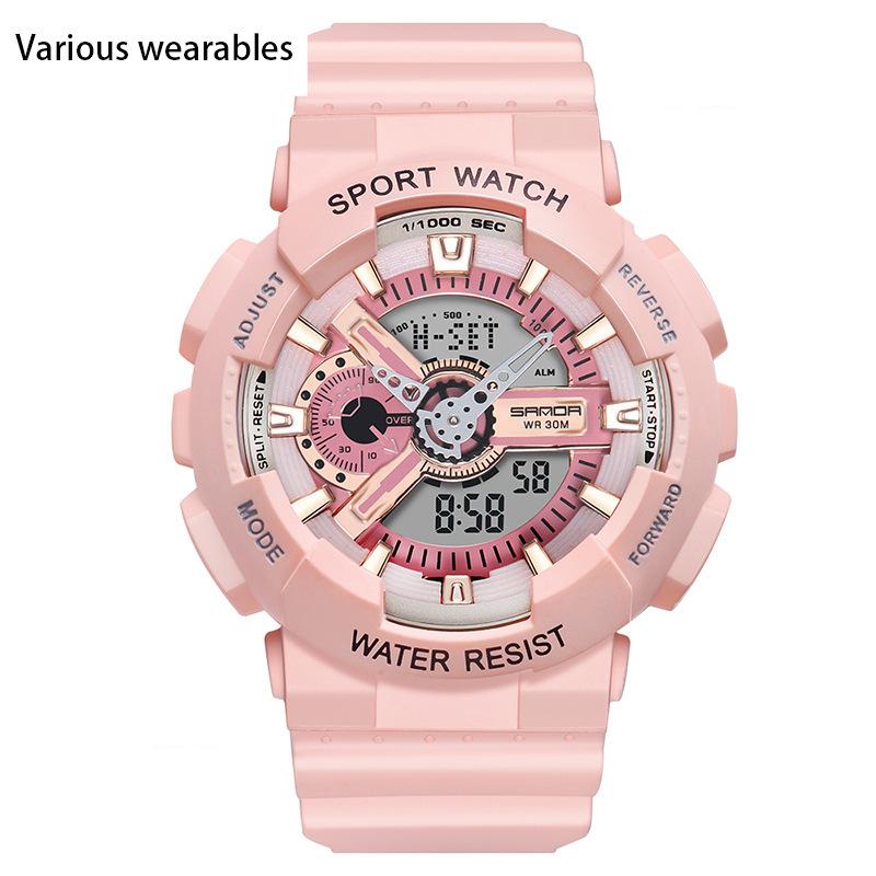 Korejský módní trend Micro Business Luminous Electronic Sports Trendy studentské korejské hodinky pro pár Candy pro děti