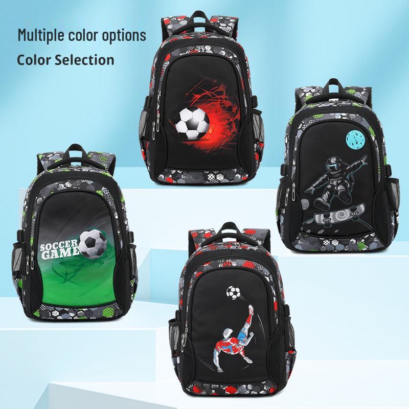 Large Capacity Cartoon Football Backpack for Primary Students - Durable, Multi-Compartment Schoolbag