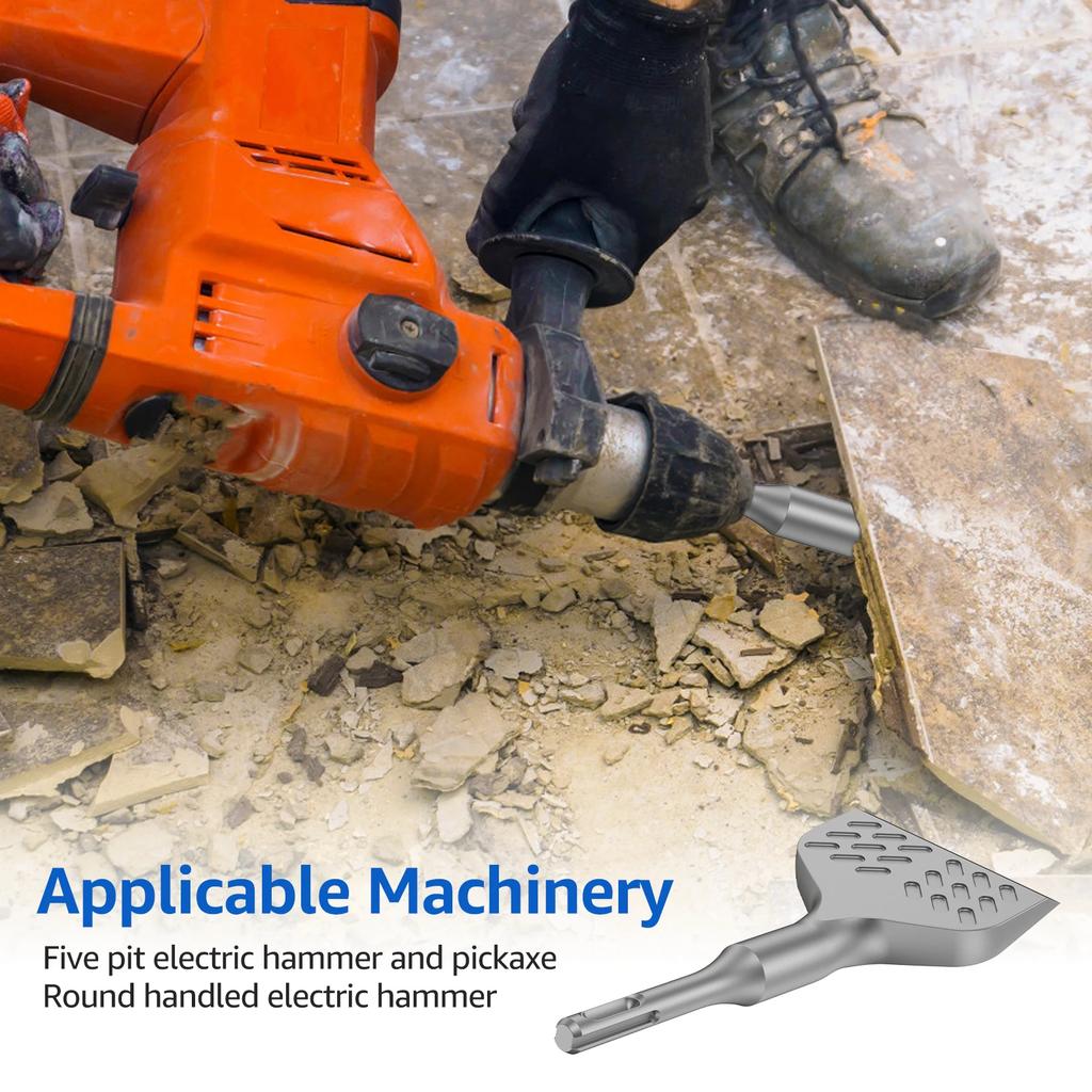 SDS Plus Tile Chisel Carbide Alloy Tile Removal Chisel Tool Wall and Floor Scraper for Standard SDS Plus Hammer Drill