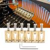 6Pcs Guitar Tremolo Bridge Saddles Brass Vibrato Bridge Saddles Replacement Electric Guitar Gourd Bridge Saddles Enduring