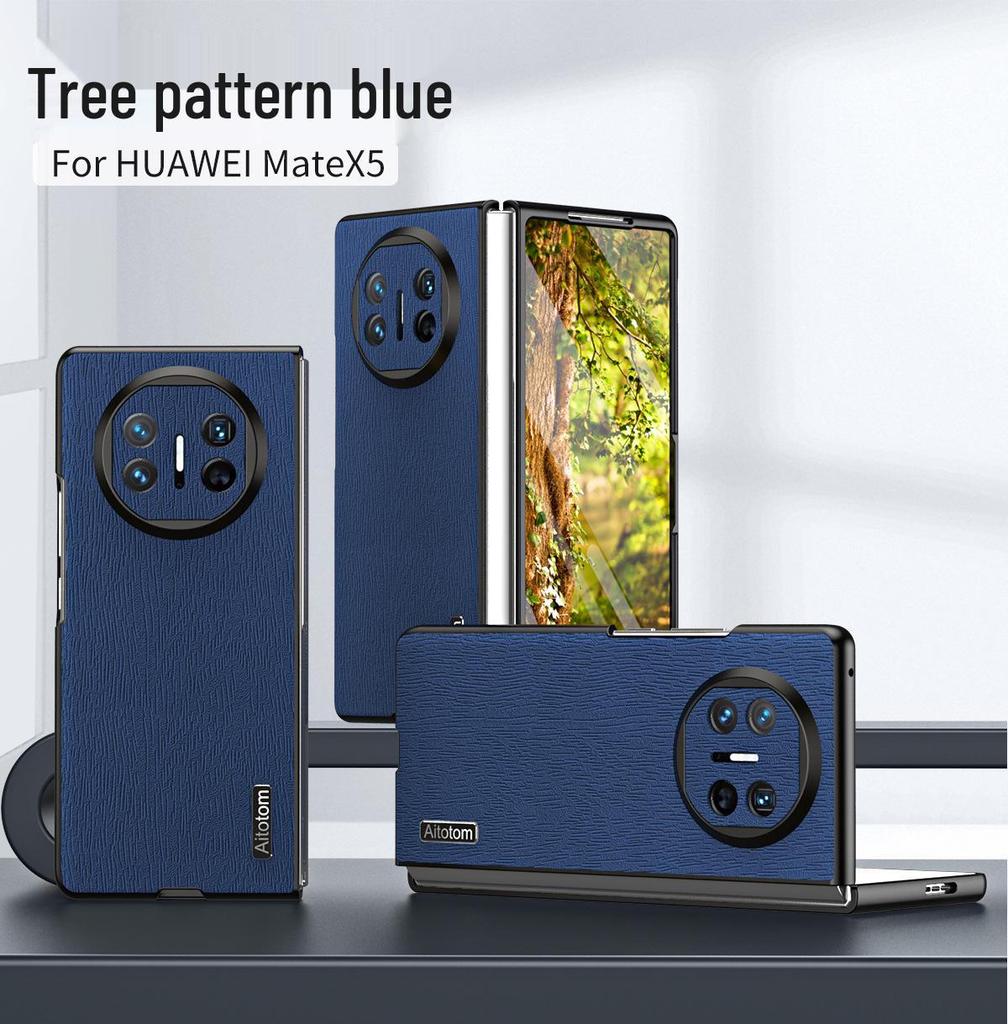 Huawei MateX5 Folding Screen Anti-Fall Case with Bark Pattern for Pocket2