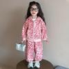 Completi Bambina Autunno Giacca Bambina Stampa Leopardo Bambini