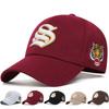 Unisex S Letter Side Tiger Embroidery Baseball Caps Outdoor Adjustable Spring And Autumn Casual Sunscreen Hat