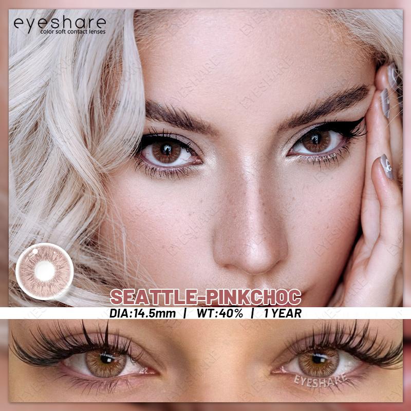 

EYESHARE Цветные контактные линзы Фиолетовые модные новые стильные контактные линзы Серые натуральные удобные цветные линзы Розовые цветные линзы для макияжа 1 пара