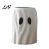 Minimalist Ghost Ornament Cute Flowerpot Resin Halloween Planter for Indoor Home Flower