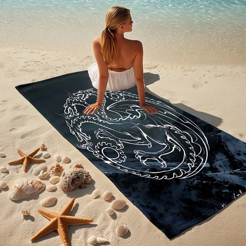 House Dragons Stylish Digital Printing Beach Towel Quick Drying Absorbent Blanket For Beach Pool Gym Travel Christmas Gift C9211363