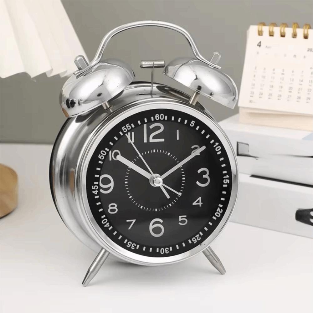 Metal Frame Bedroom Alarm Clock Silent Loud Alarm Clock Twin Bell Alarm Clock Living Room